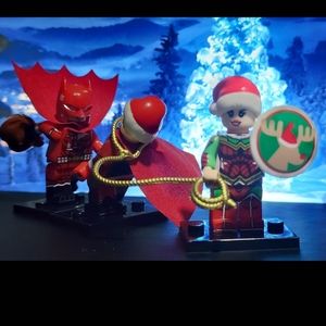 Complete Wonderwoman, Superman,Bat man christmas night custom lego Minifigure